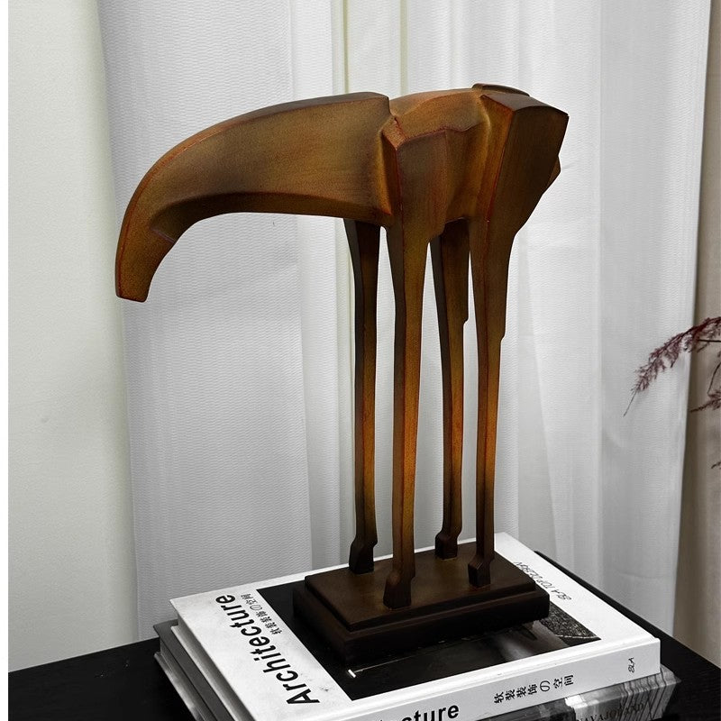 Zeitgenössische abstrakte Holzskulptur
