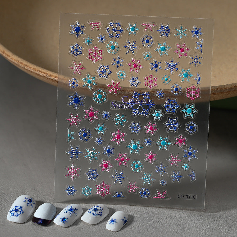 Schneeflocke Dekorative Nagelkunst Aufkleber Set