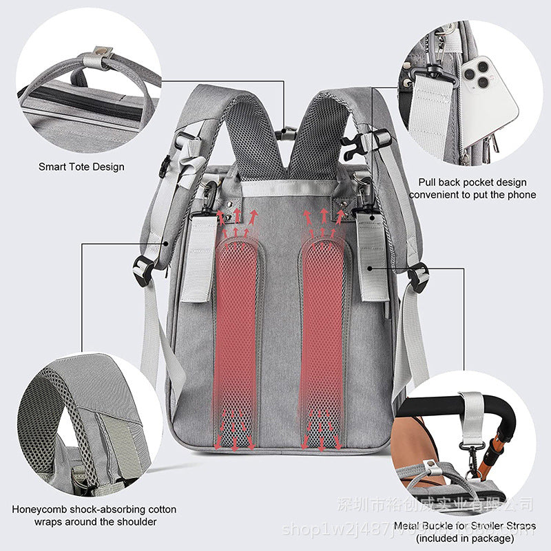 Multi-Funktions-Windeltasche mit isoliertem Fach Brehn