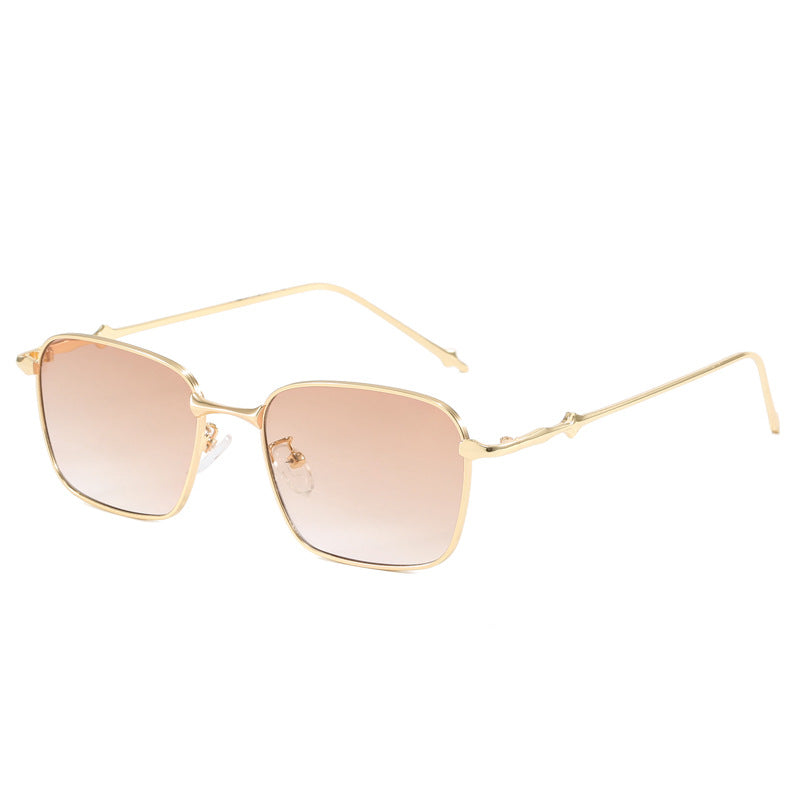 Damen elegante quadratische Sonnenbrille mit hochwertigem Metallrahmen Brehn