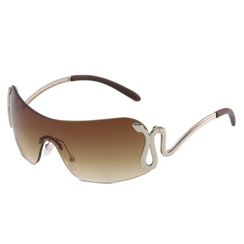 Damen futuristische Sportsonnenbrille mit verspieltem Design Brehn