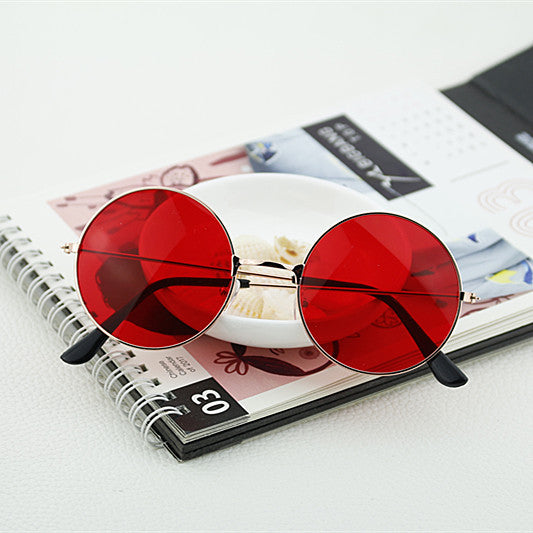 Damen runde Sonnenbrille mit stylischem Metallic-Rahmen Brehn