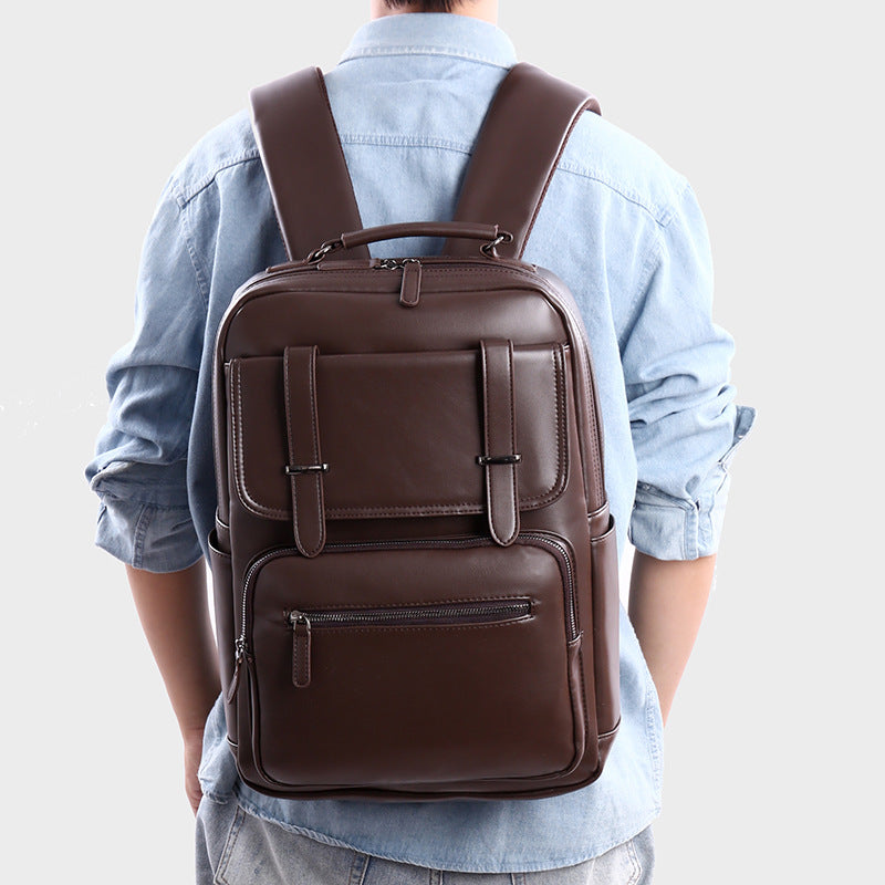 Leder Laptop Rucksack Brehn