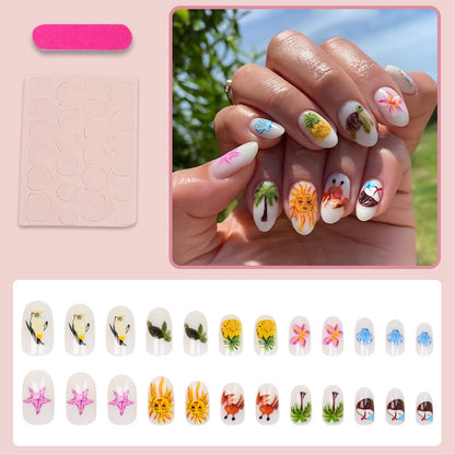 Kunstnagelset mit kreativen maritimen Motiven Brehn