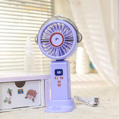 Damen tragbarer USB Mini-Ventilator mit Sprühfunktion Brehn