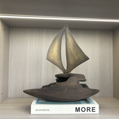 Künstlerische Segelboot Dekorative Skulptur