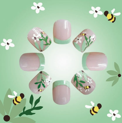 Blumenmuster Acryl-Nagelkunst-Verstärkungen Brehn
