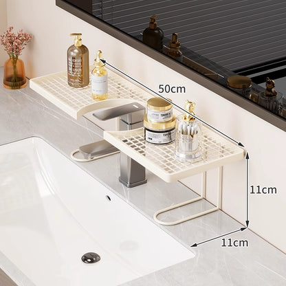 Über- Waschbecken- Arbeitsplatte Vanity Regal Organisator mit Gitter-Tabletts und U-Rahmen Unterstützung