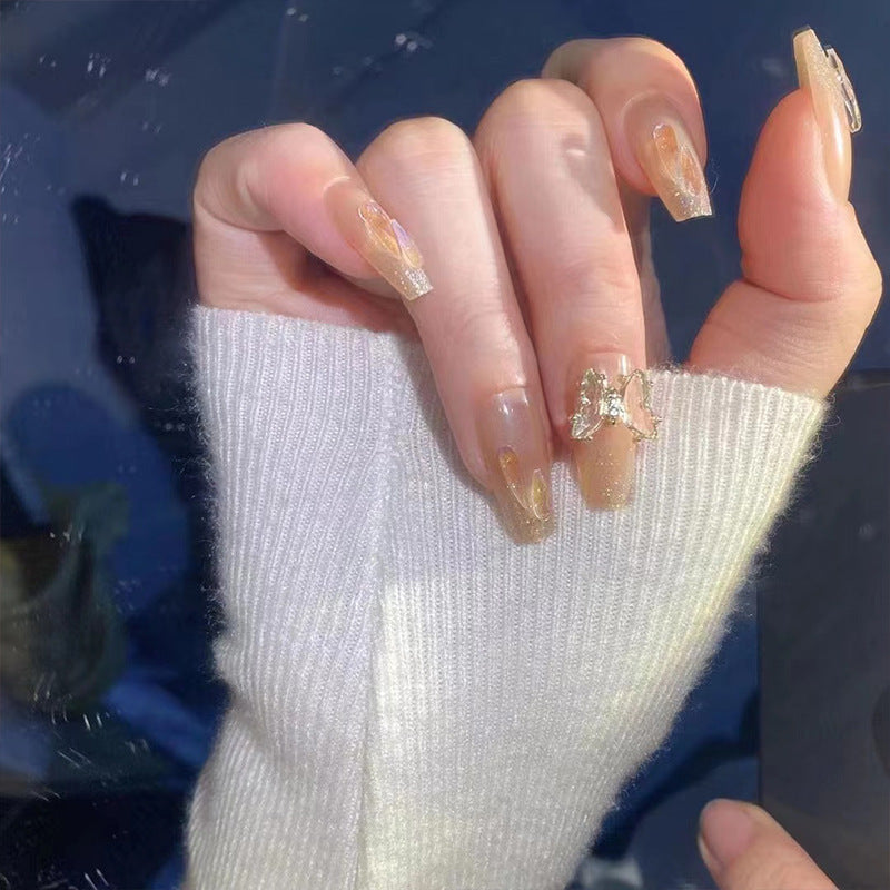 Kunstnagelset mit funkelnden 3D-Schmetterlingsverzierungen Brehn