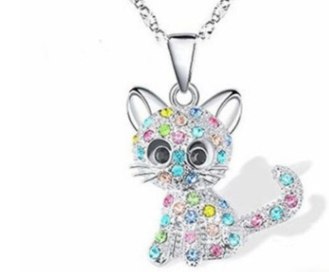 Verspielte katzenthematische Schmuck-Anhänger-Neklace Brehn
