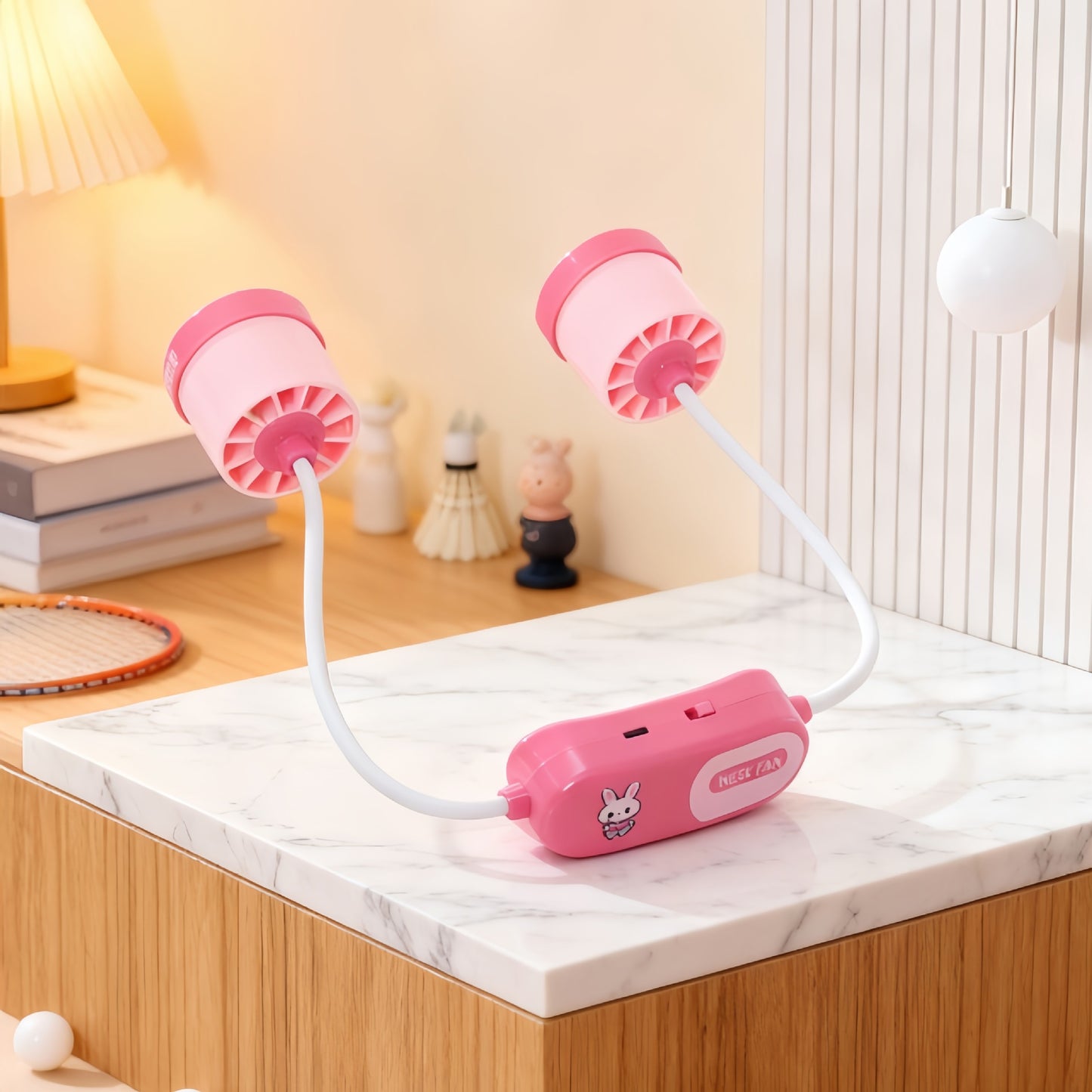 Damen Tragbarer Nackenventilator mit flexiblem Design und leistungsstarker Luftzirkulation Brehn