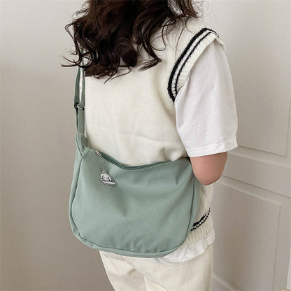 Lässige Stoff Schultertasche