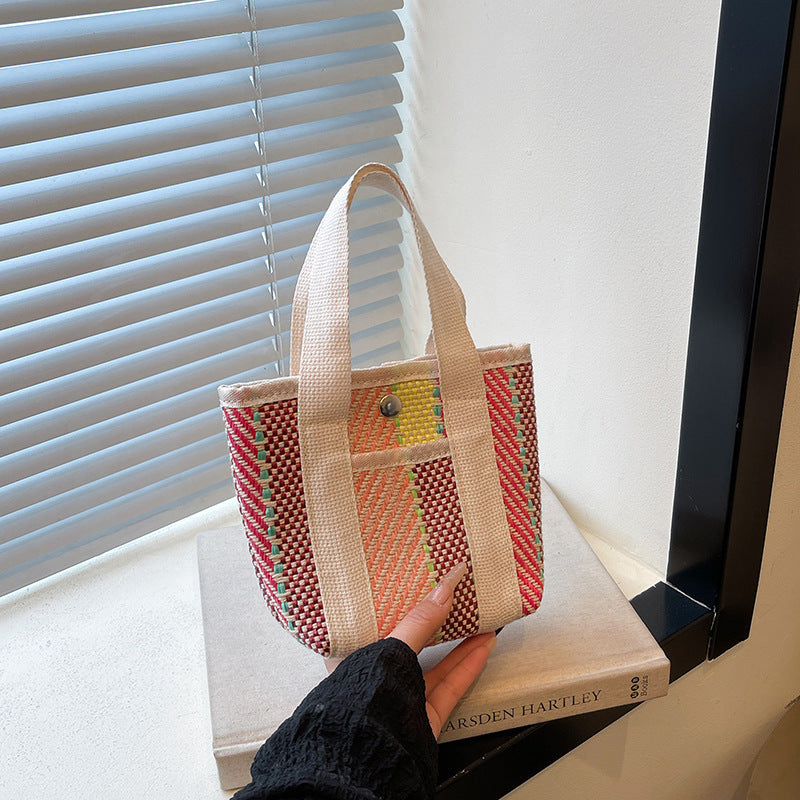 Bunte Gewebte Strandtasche Brehn