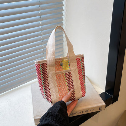 Bunte Gewebte Strandtasche Brehn