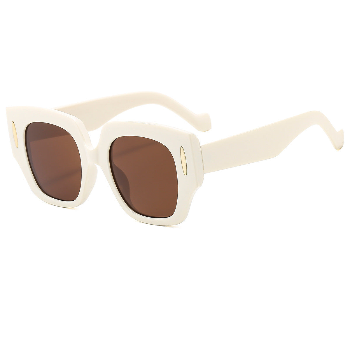 Damen Geometrische Oversized Sonnenbrille mit luxuriösem Akzent Brehn