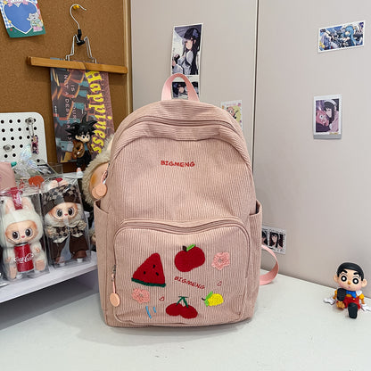 Stylische Bestickte Obstmuster Rucksack Brehn