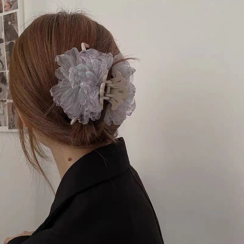 Floral Chiffon Haar Klaue Clip Brehn
