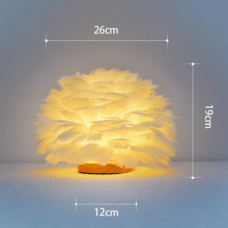 Feder Ästhetische Tischlampe