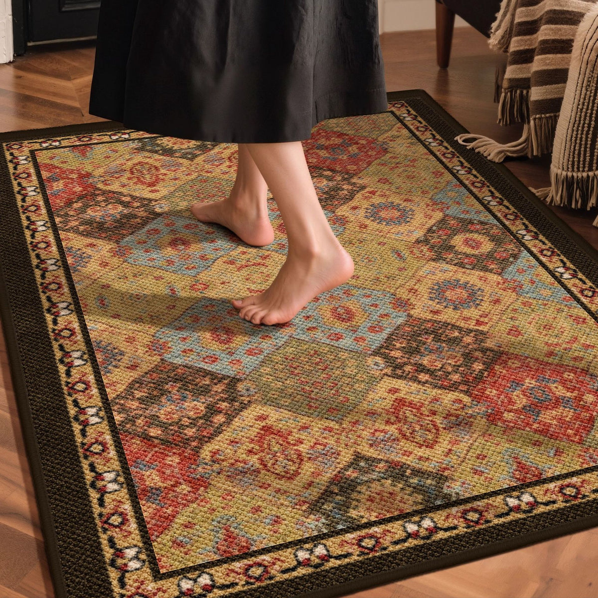 Vintage-inspirierter dekorativer Teppich Brehn