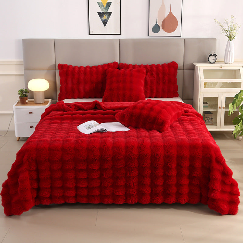Luxuriöse Fuzzy Kunstfell-Decke