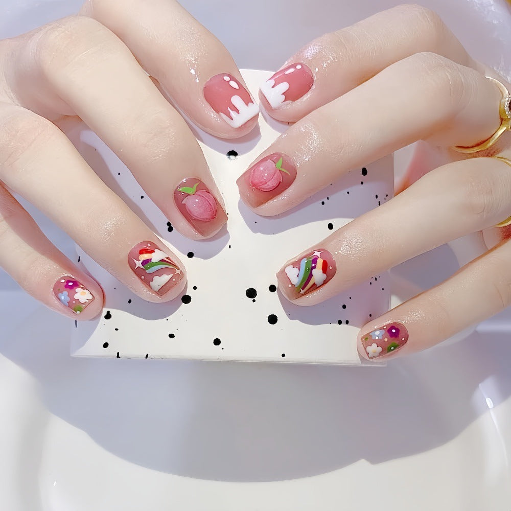 Kunstnägel mit fröhlichen Blumendesigns Brehn