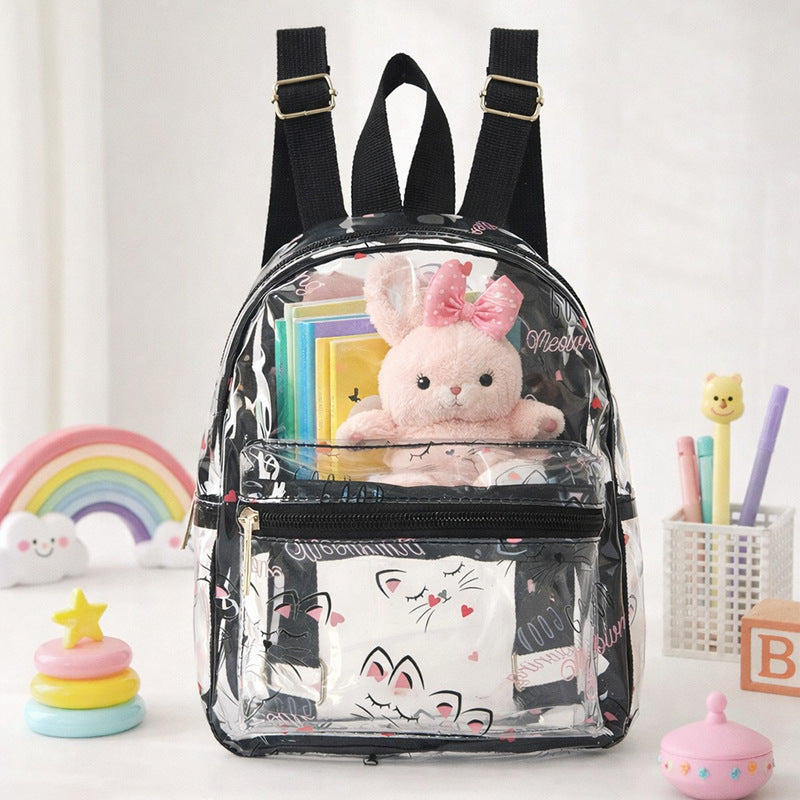 Damen Transparenter Rucksack mit Katzenmotiv Brehn