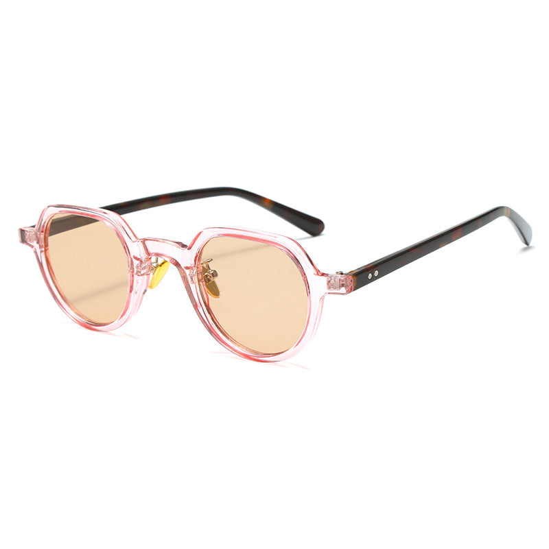 Damen runde Sonnenbrille mit modernem Kunststoffrahmen und UV-Schutz Brehn