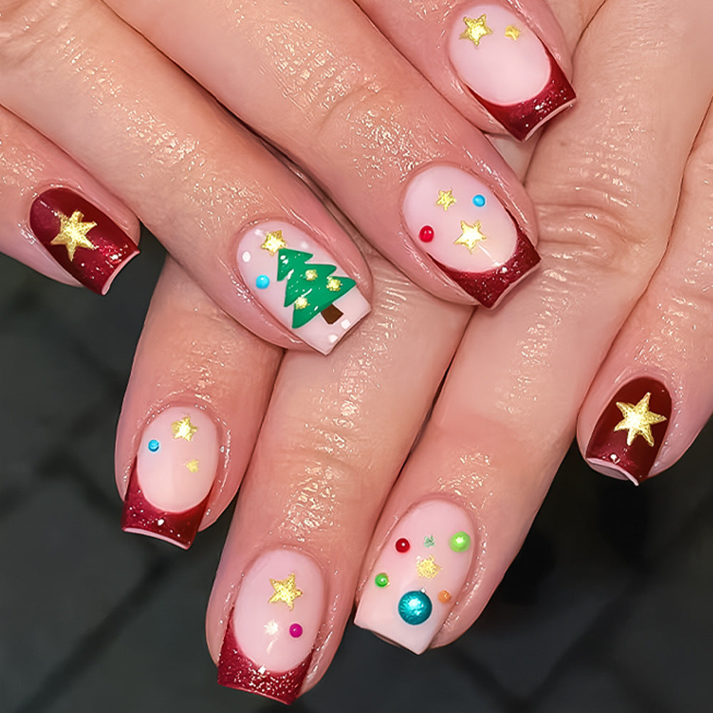 Festliche Weihnachts-Themen Gel-Nagelkunst Set Brehn