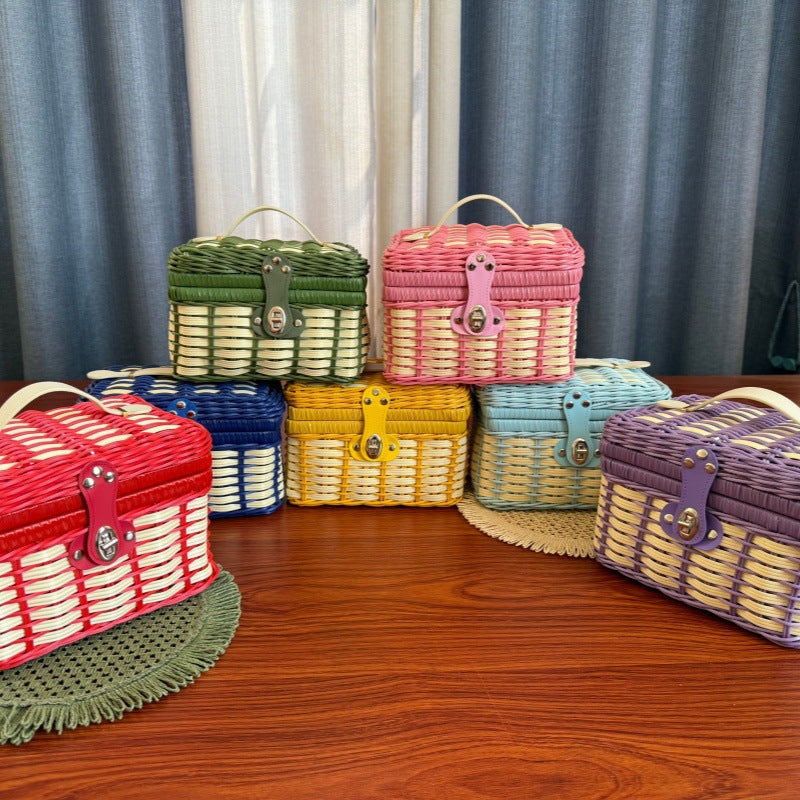 Vintage Picknick Aufbewahrungskorb Brehn