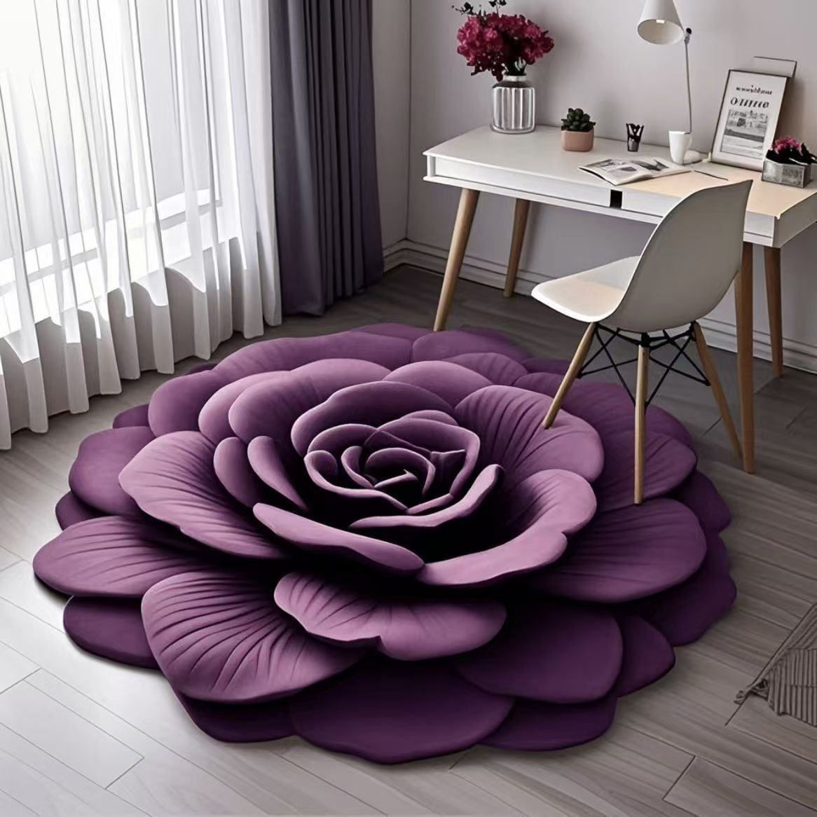 Blumenmuster Badematte