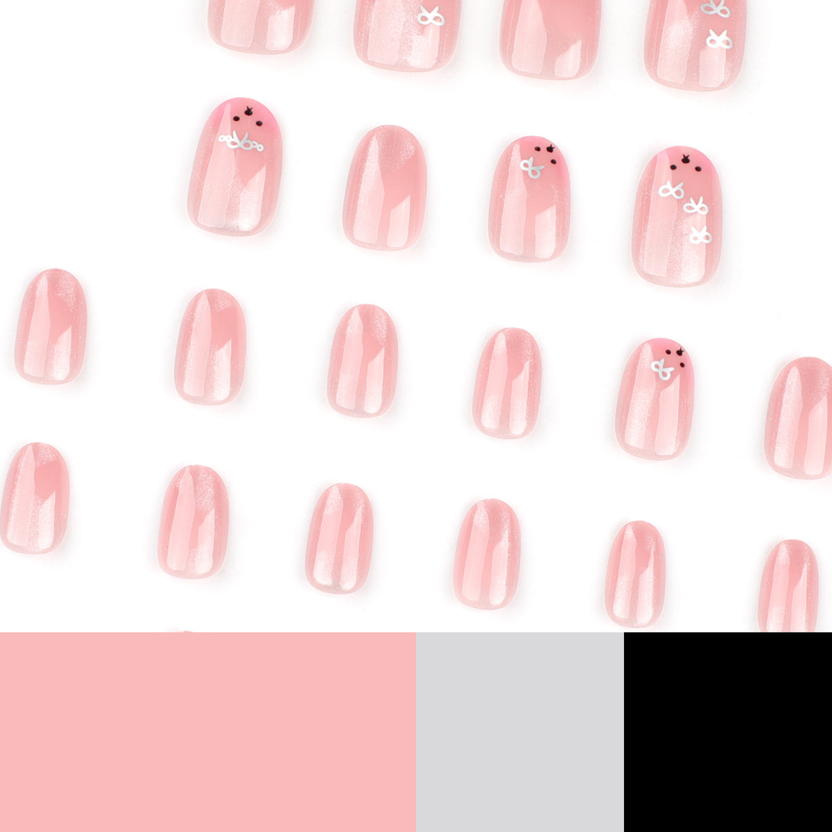 Künstliche Nagelkunst mit verspieltem Hasen-Design Brehn