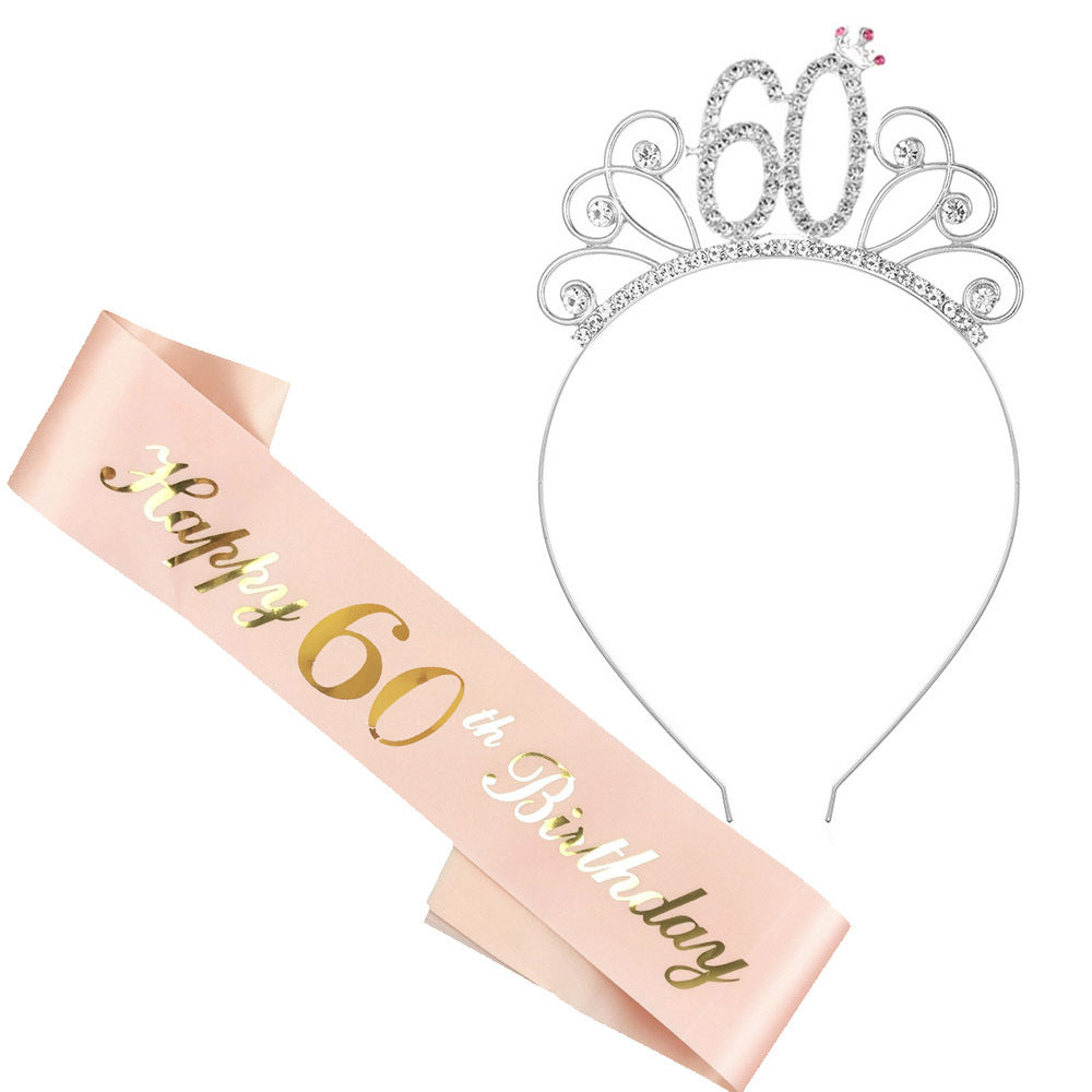 Damen Geburtstags-Tiara und Schärpe Set Brehn