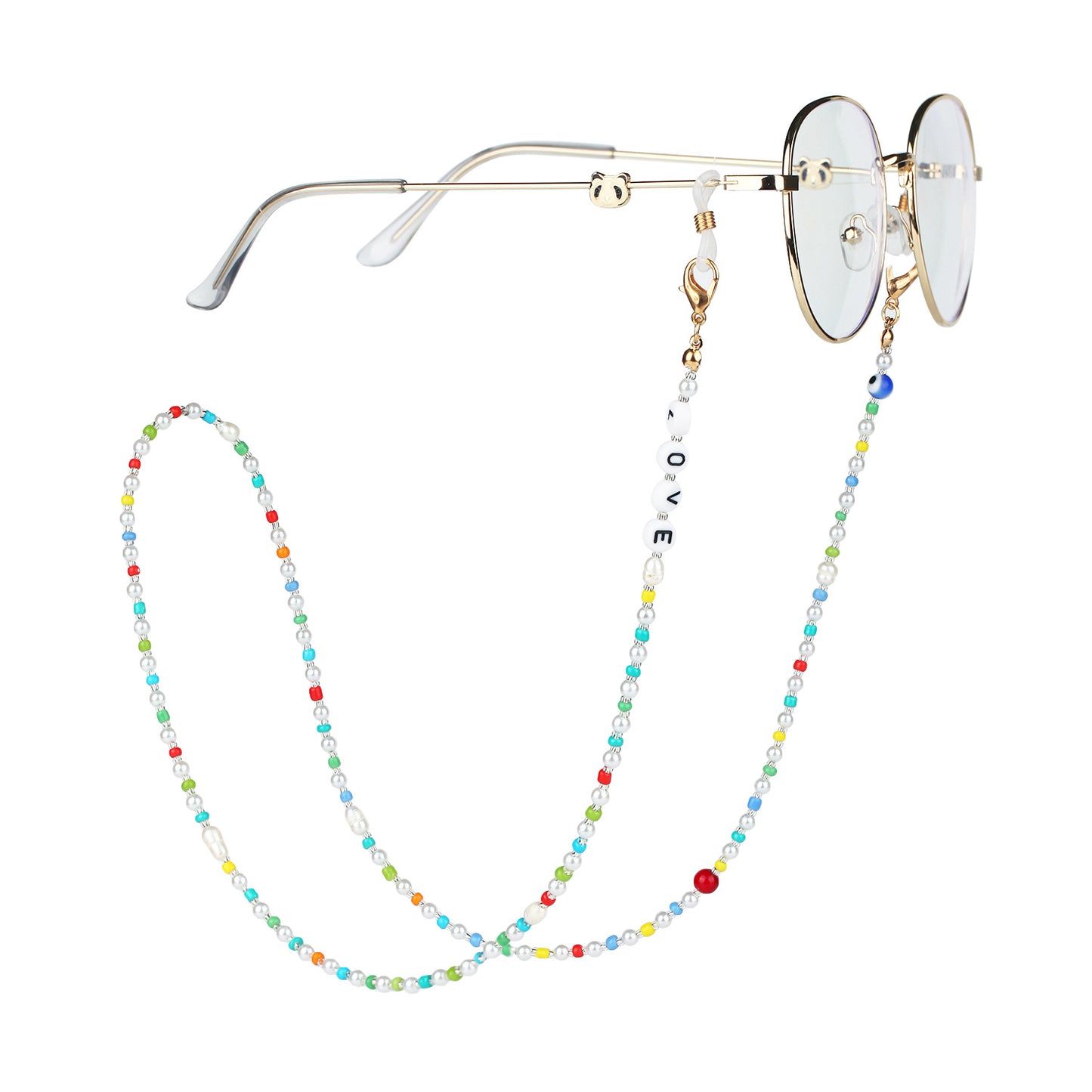 Modische Brillenband mit Bunten Perlen Brehn