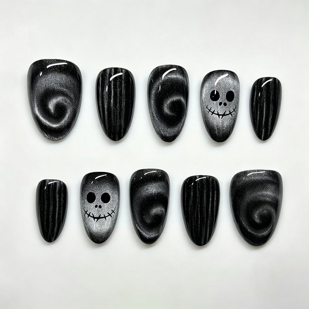 Kreatives Halloween-Themen Press-On Nagelkunstset Brehn