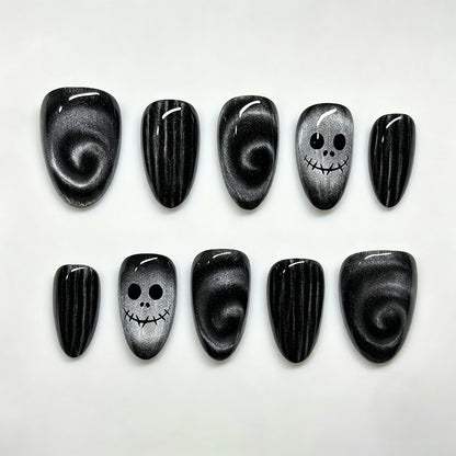 Kreatives Halloween-Themen Press-On Nagelkunstset Brehn