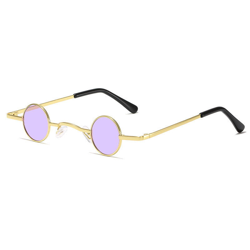 Retro-inspirierte runde Metallrahmen-Sonnenbrille Brehn
