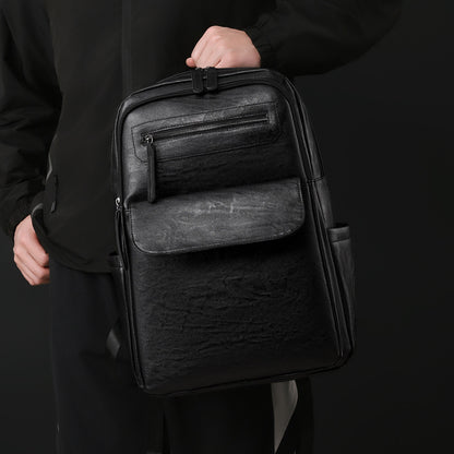 Langlebiger Leder Laptop Rucksack