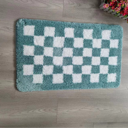 Schachbrettmuster Badmatte