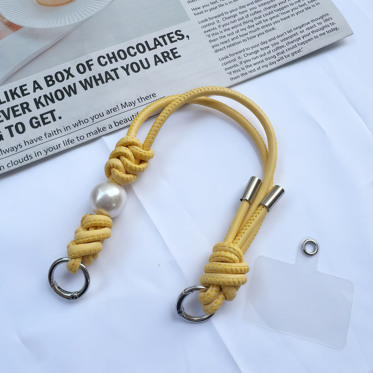 Eleganter geknoteter Leder-Schlüsselanhänger Halter Brehn