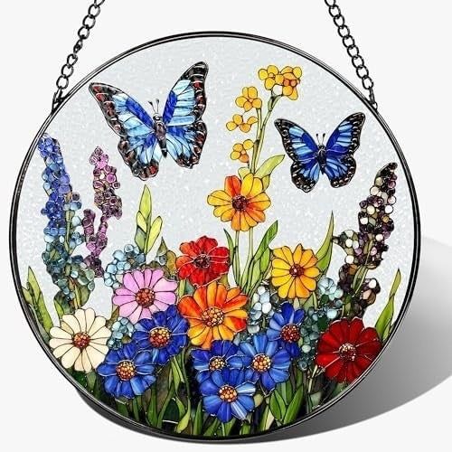 Buntglas Schmetterling Wandkunst Brehn