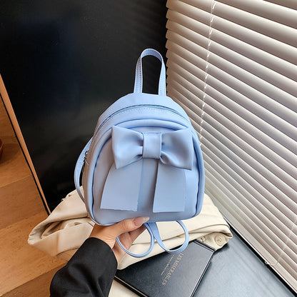 Bogenakzentierter Faux-Leder Mini-Rucksack