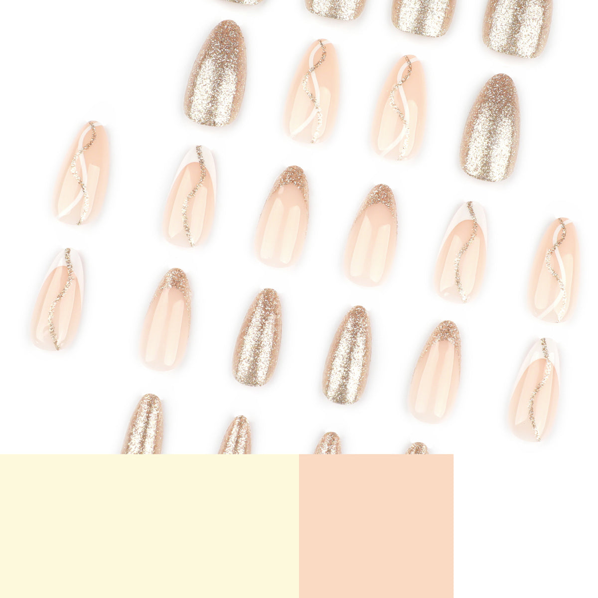 Kunstvolle Nagelkunst mit elegantem Gold-Design Brehn