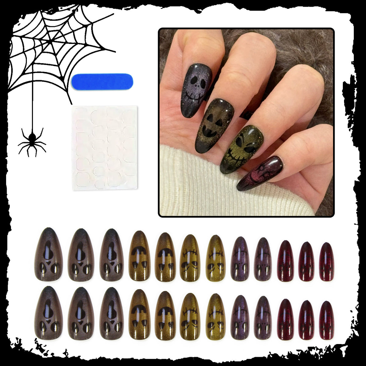 Kreatives Halloween Kunstnagelset Brehn
