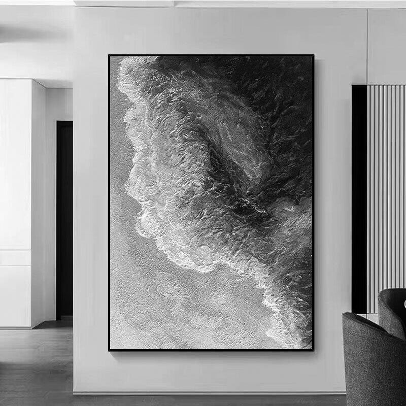 Abstrakte vom Ozean inspirierte Leinwandkunst