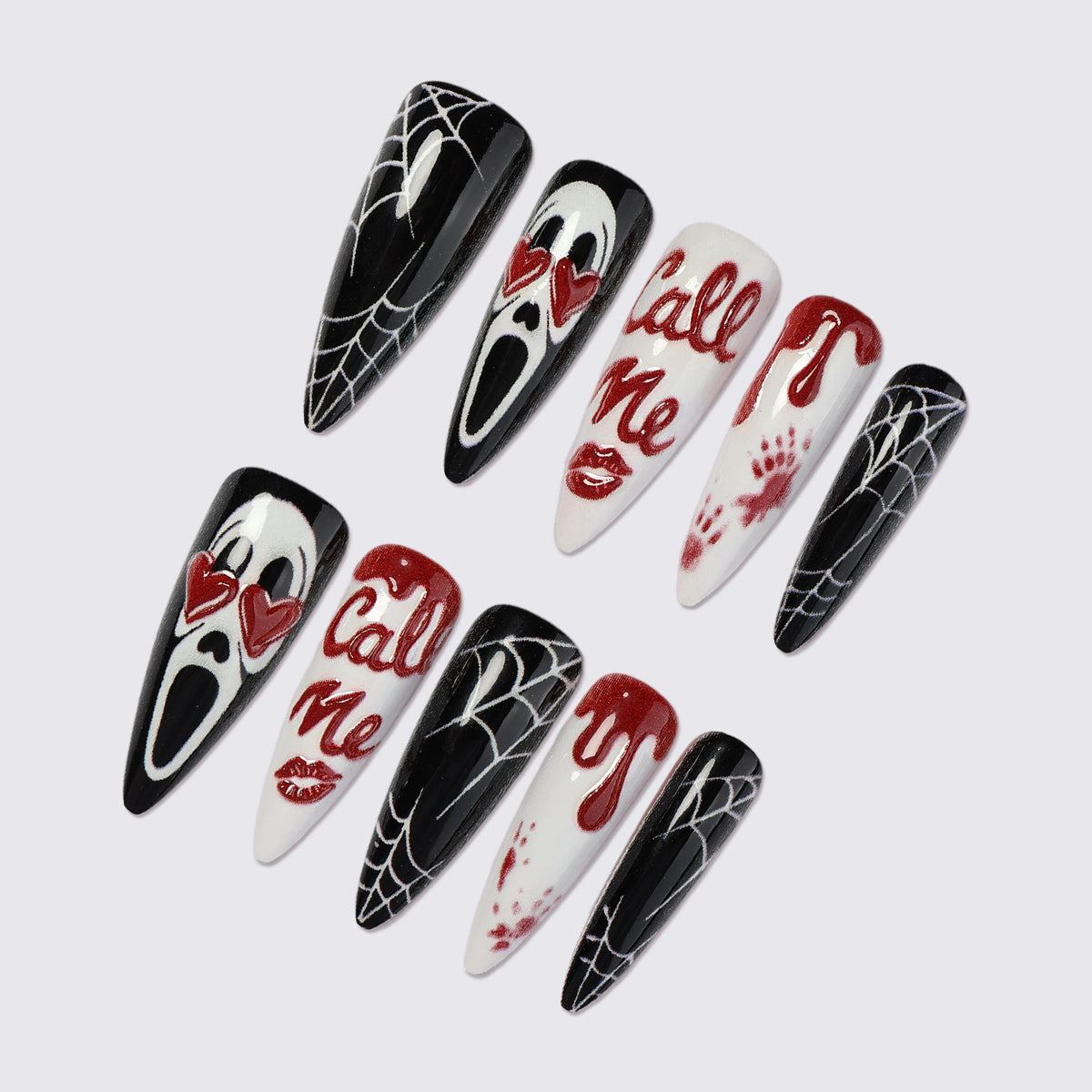 Kreatives Halloween Kunstnagelset Brehn