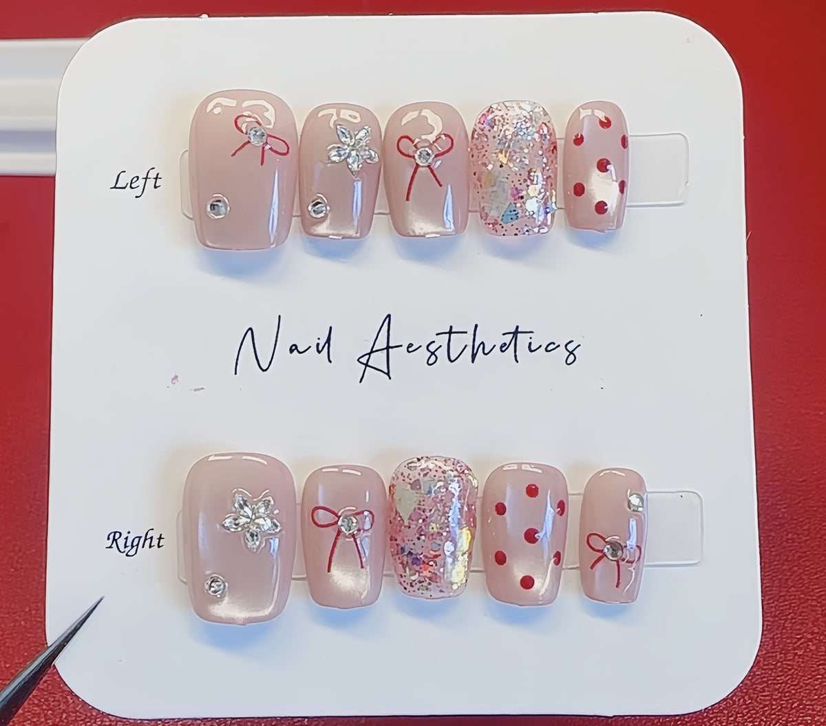 Dekorative Press-On Nagelkunst Brehn