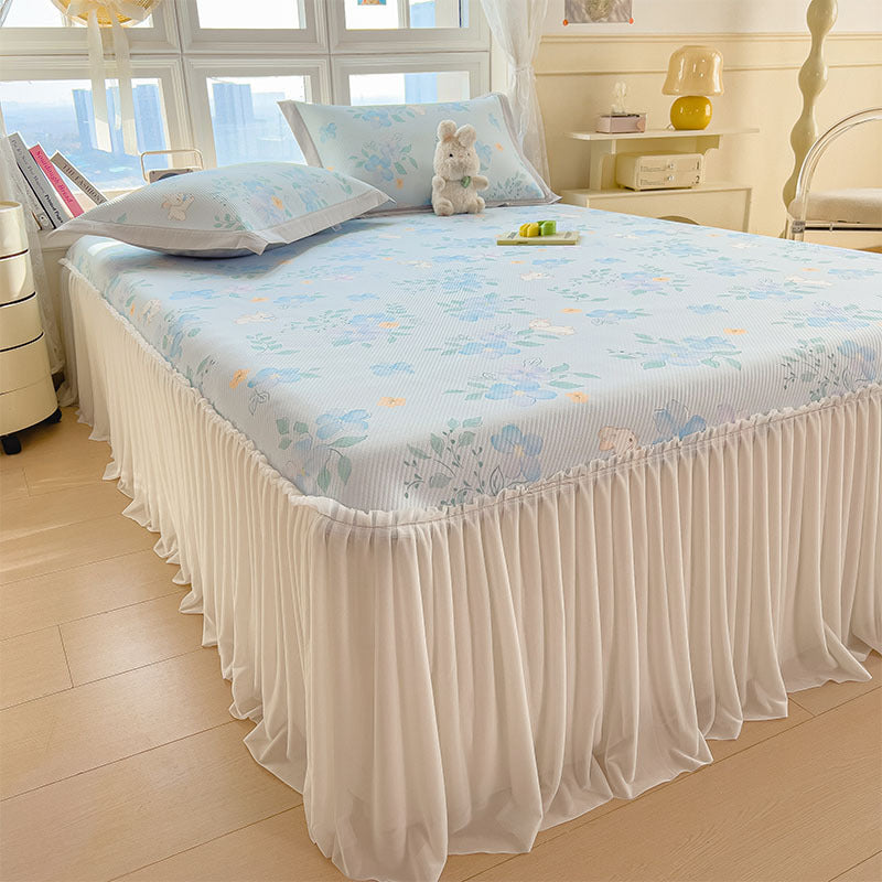 Damen Elegantes und dekoratives Bettüberwurf-Set mit fröhlichem Blumenmuster Brehn