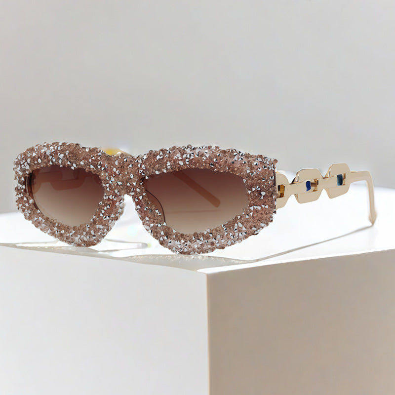Damen Glamouröse Sonnenbrille mit verziertem Rahmen Brehn