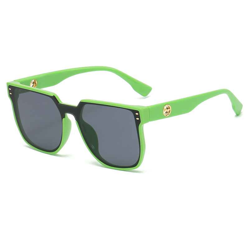 Damen auffällige Sonnenbrille mit markantem geometrischem Rahmen Brehn