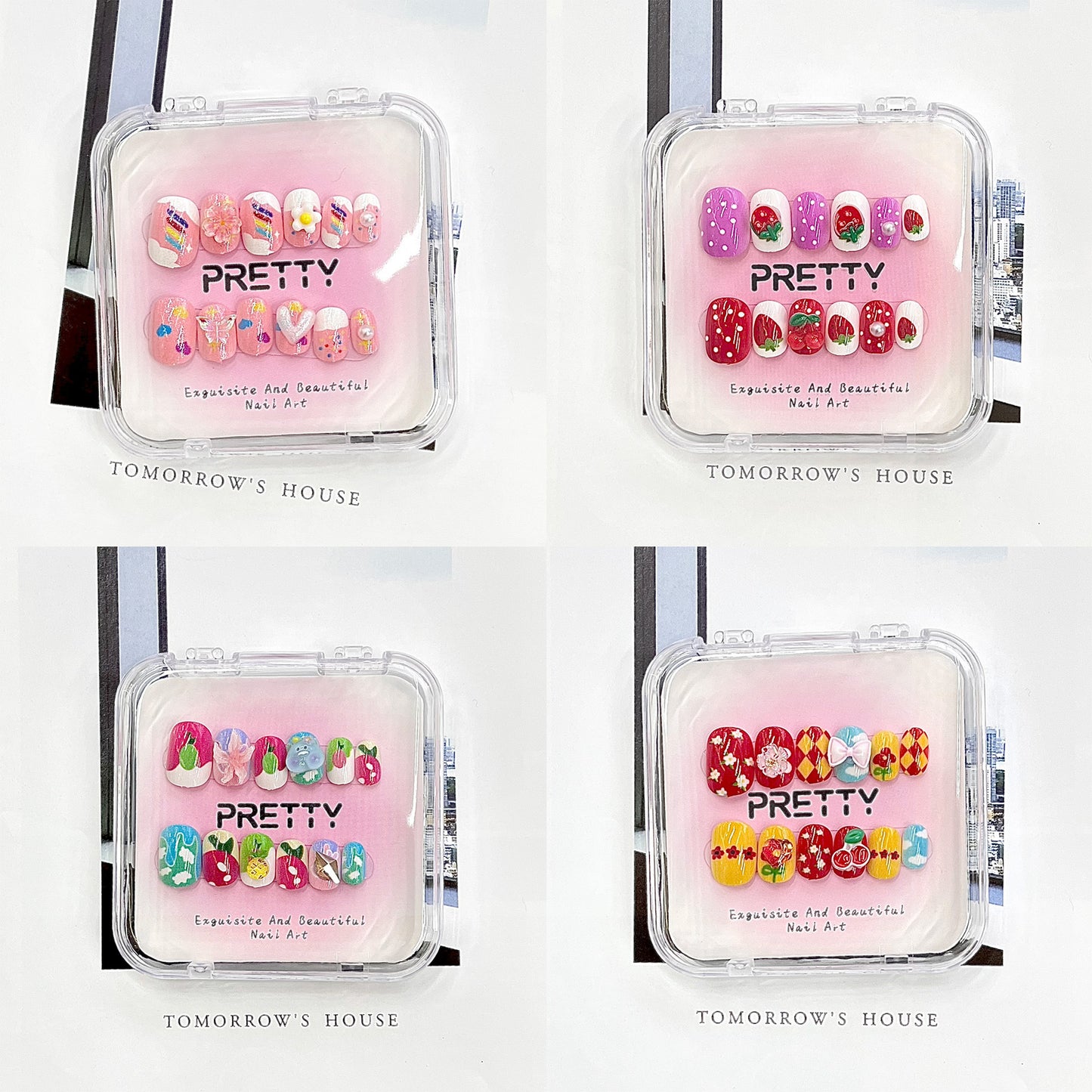 Dekoratives Press-On Nagelset Brehn